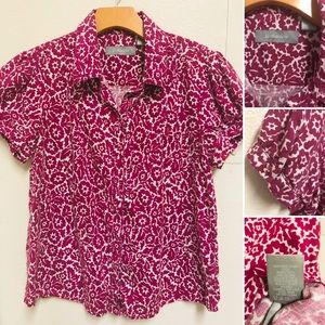 LIZ CLAIBORNE Puff Sleeve Blouse Top